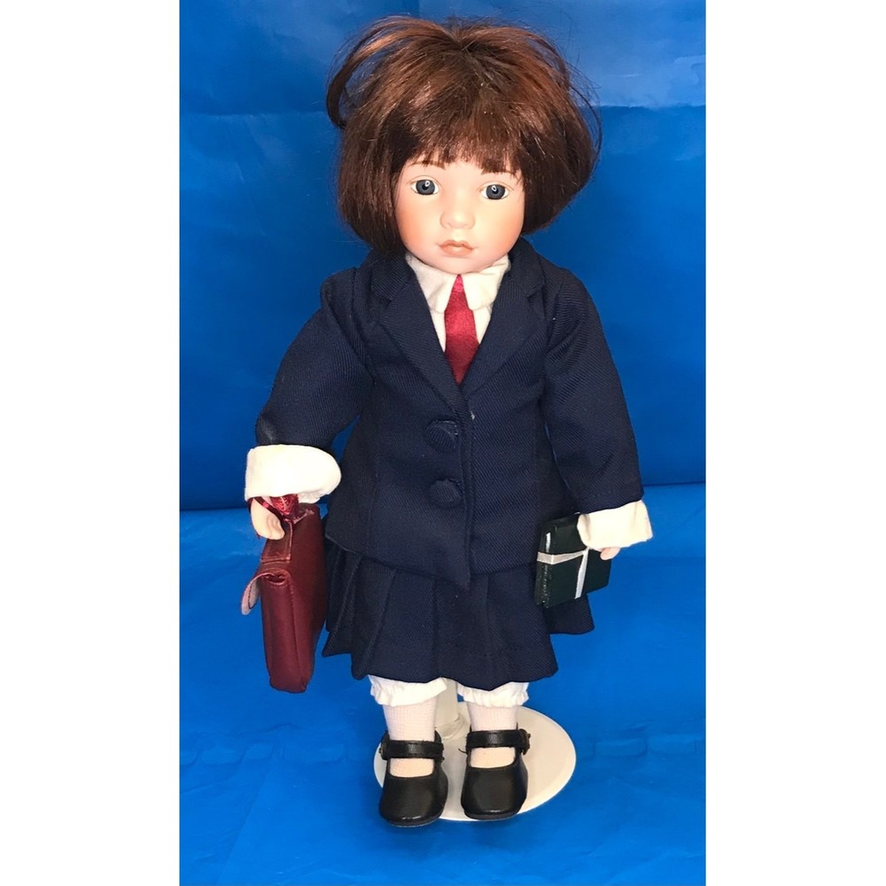 Doll of the Month Collection, (August) Porcelain 12 Inch with Stand. See Notes..
